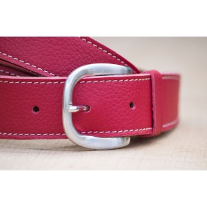 CEINTURE CUIR ROUGE| La french